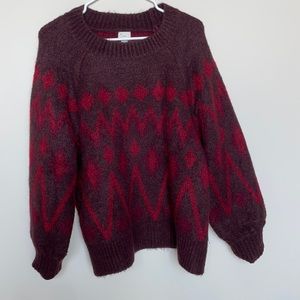 Chunky Red Sweater